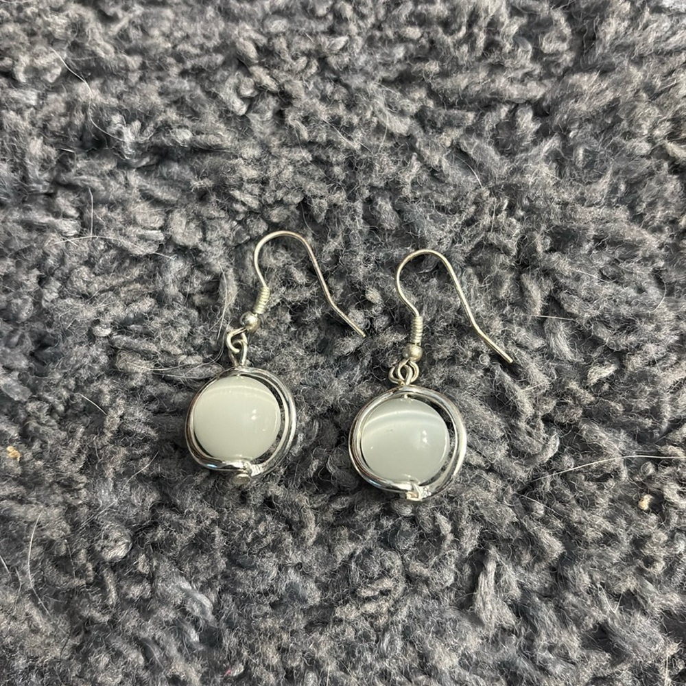 NWOT crystal ball dangle earrings